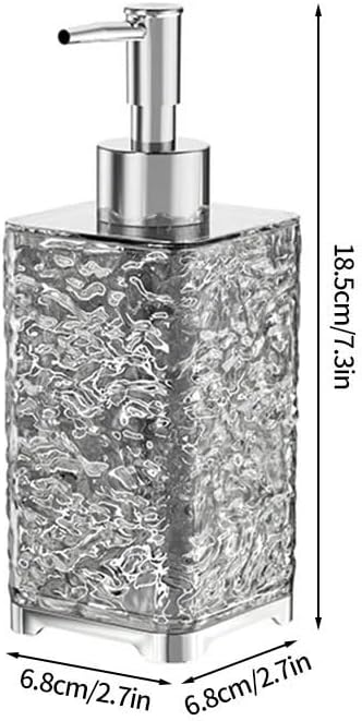 Luxury Transparent Hand Sanitizer Bottle Square-White