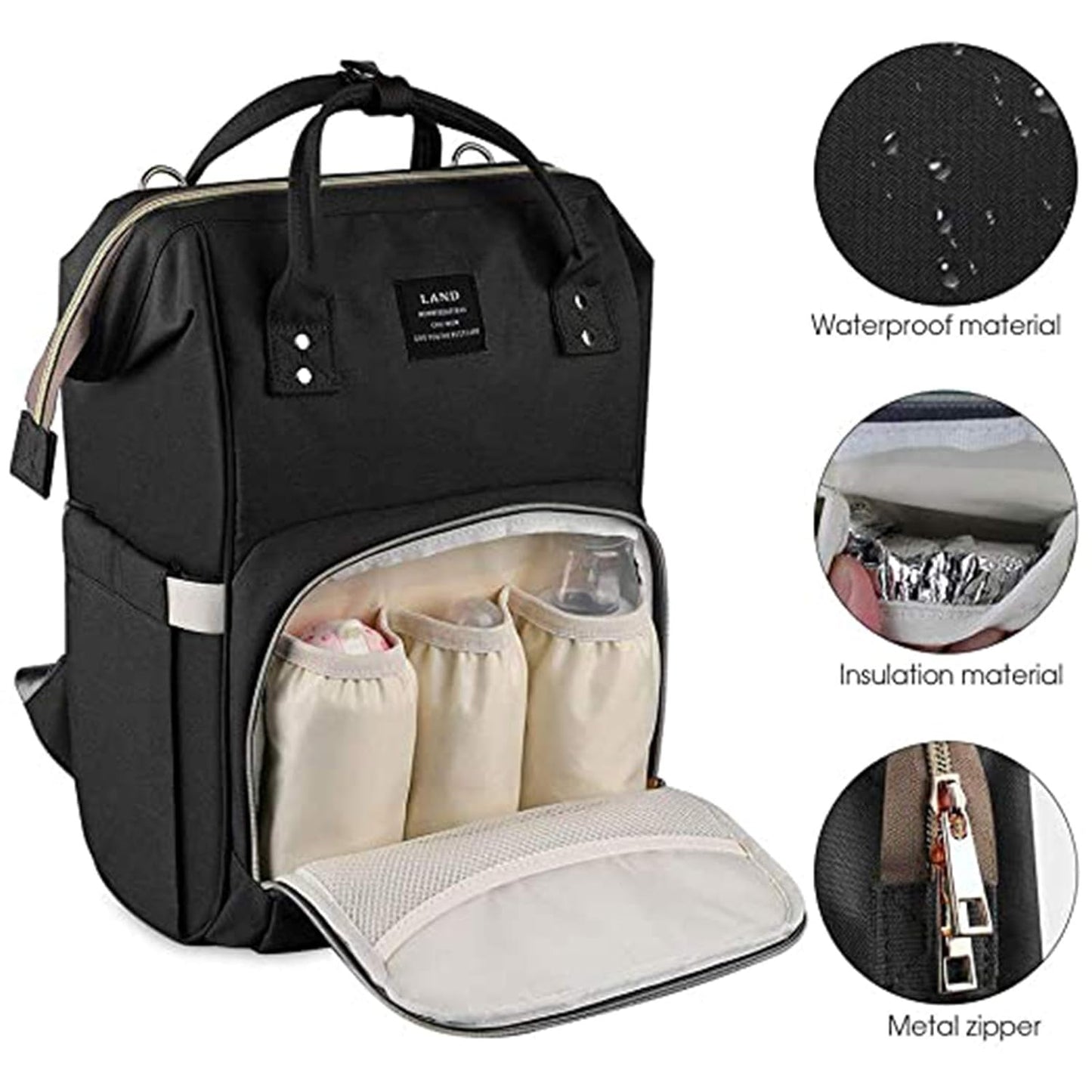 Large Capacity Baby Diaper Bag-Pink
