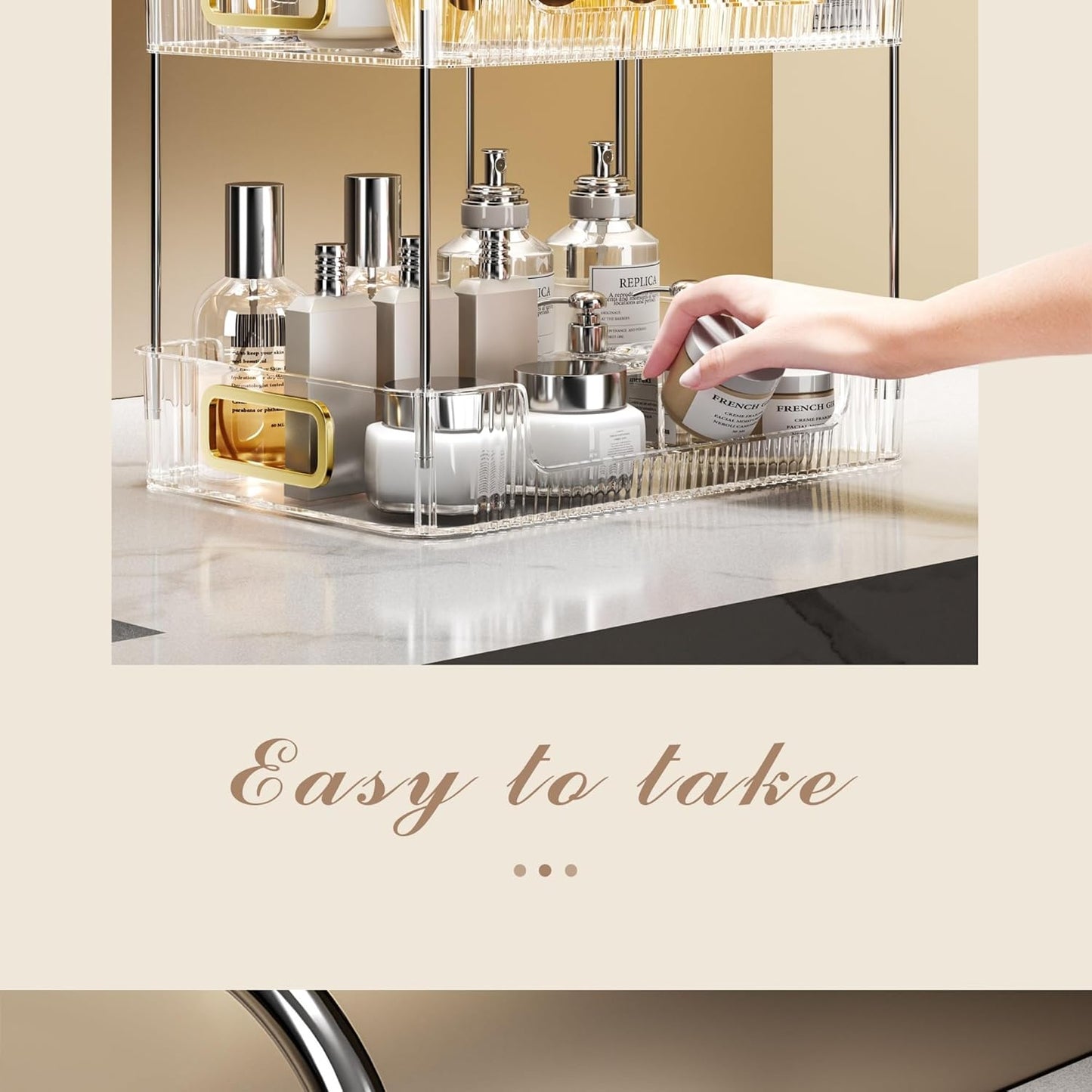 3-Tier Makeup Desk Organizer