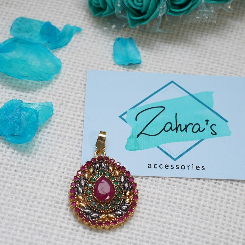 3Pc Earrings Pendant & Ring Tear Drop 715/24