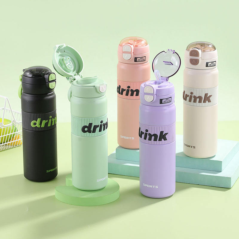 Dual Drink Water Bottle-Black