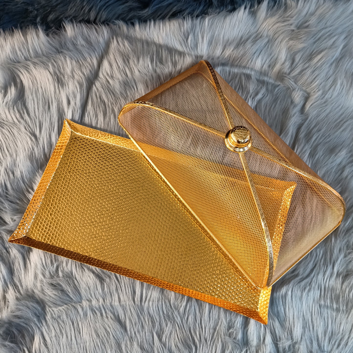 Metal Cake Tray with Lid Rectangle (L)