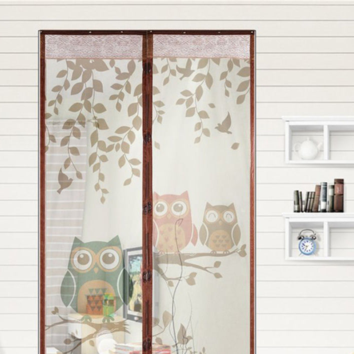 Printed Magnetic Mosquito Net -Brown