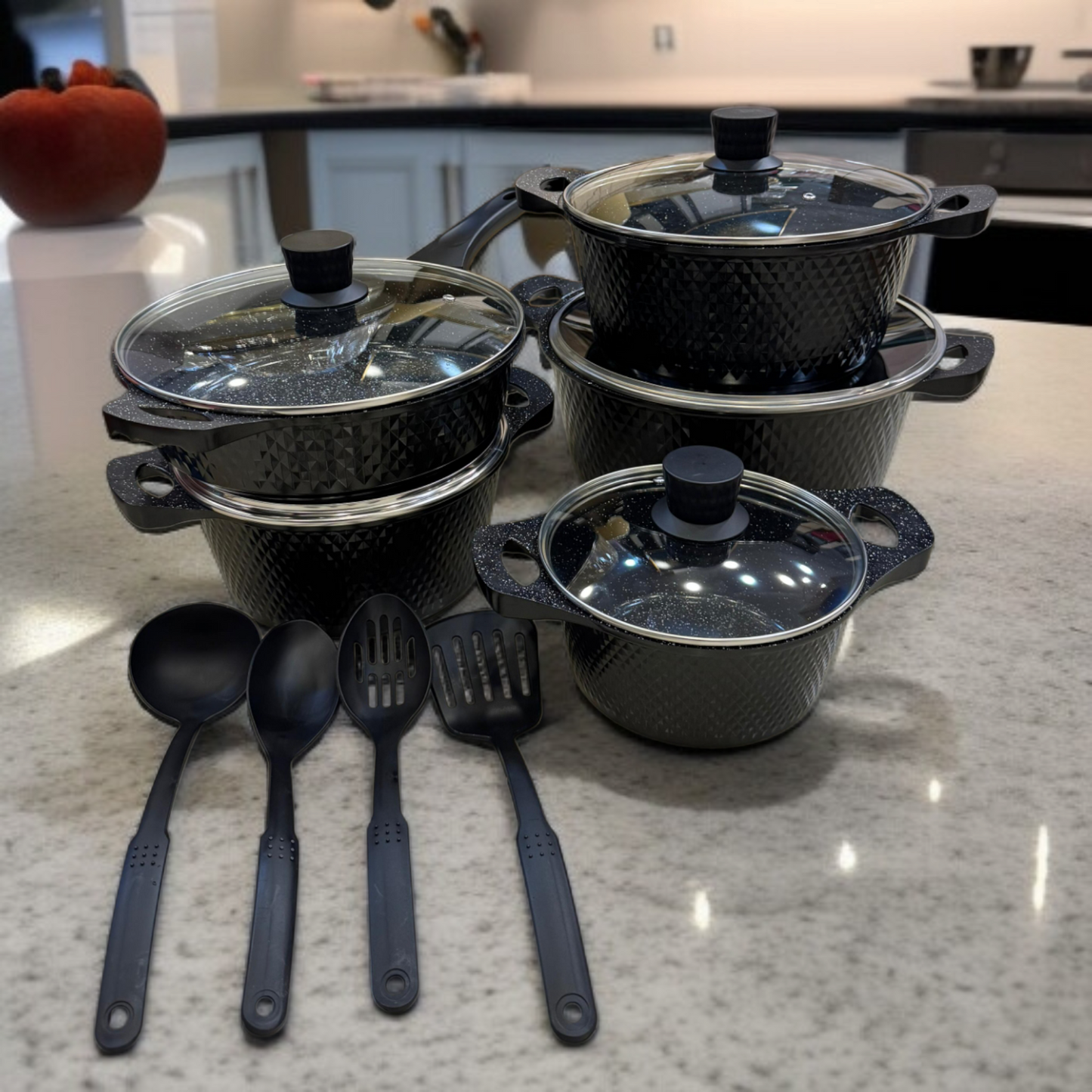 Unique 17 Pcs Cookware Set