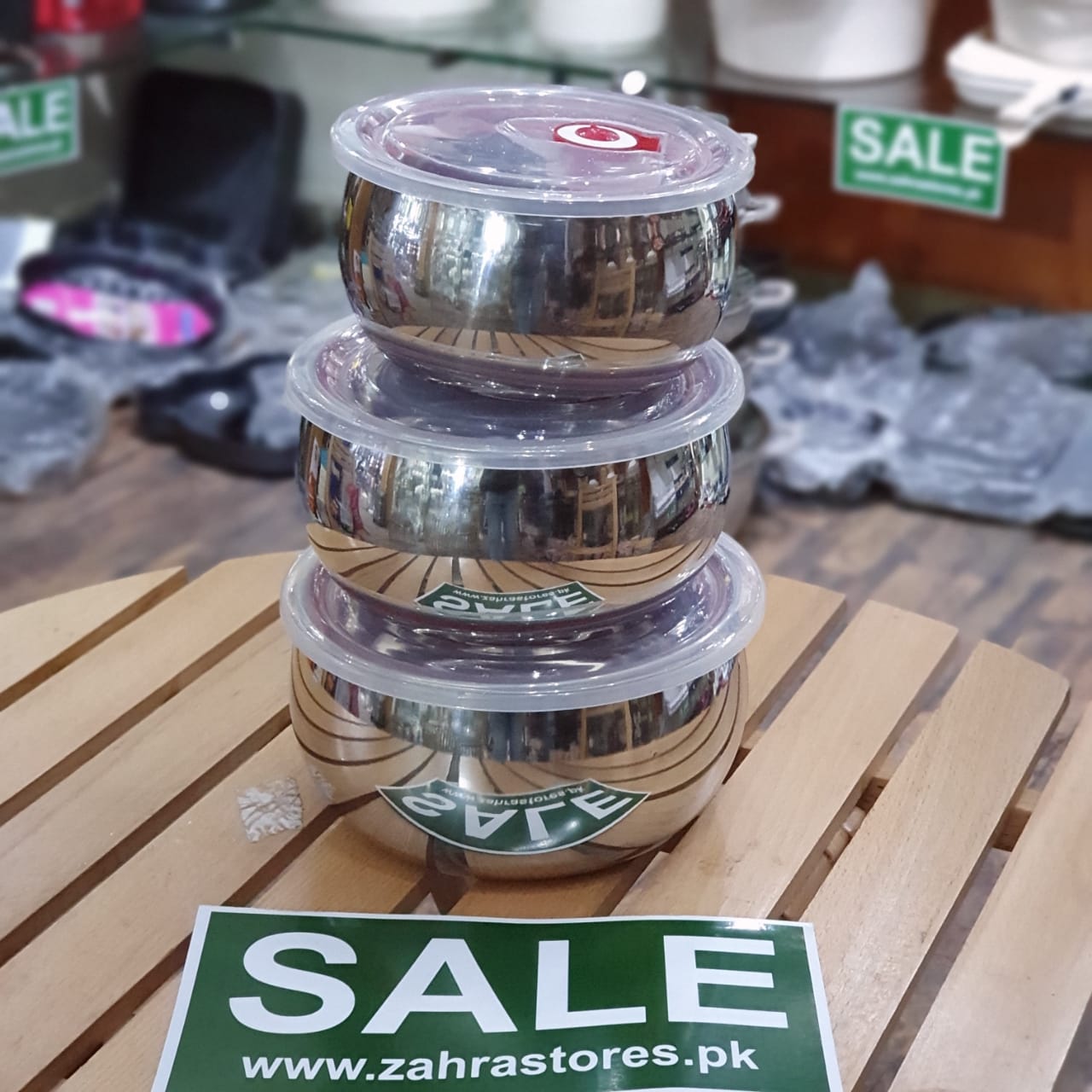 Handi Style Stainless Steel Solid Air Tight Boxes 3pcs