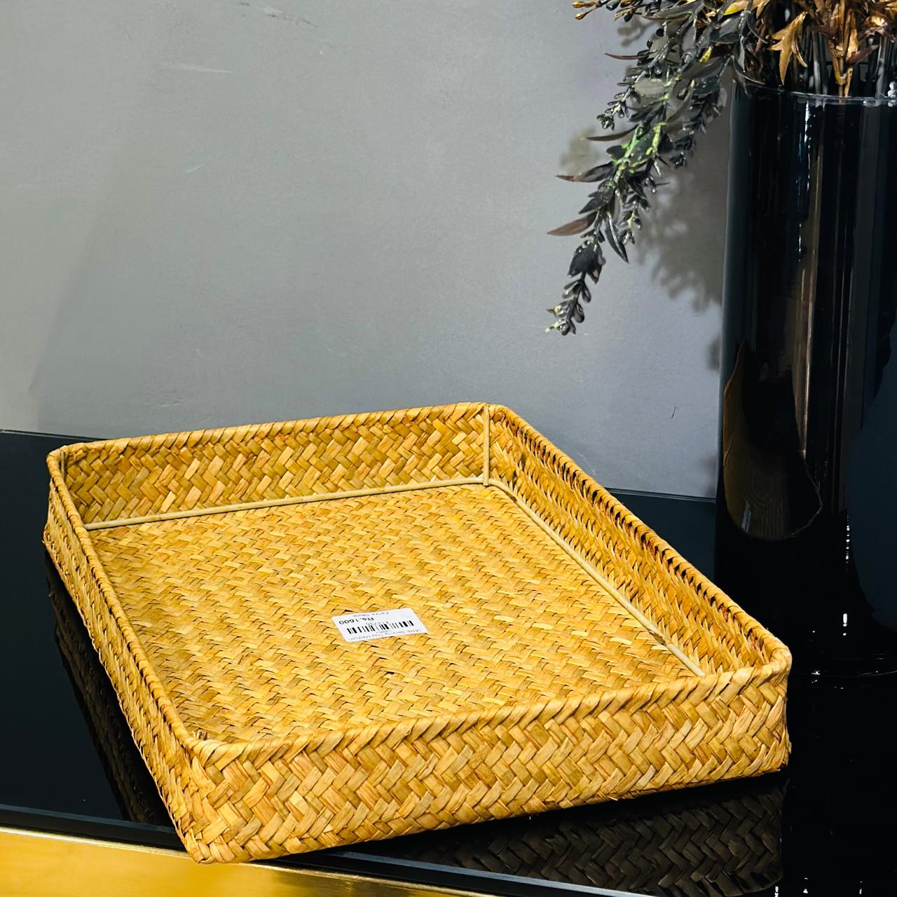 Cane Serving Tray-Medium