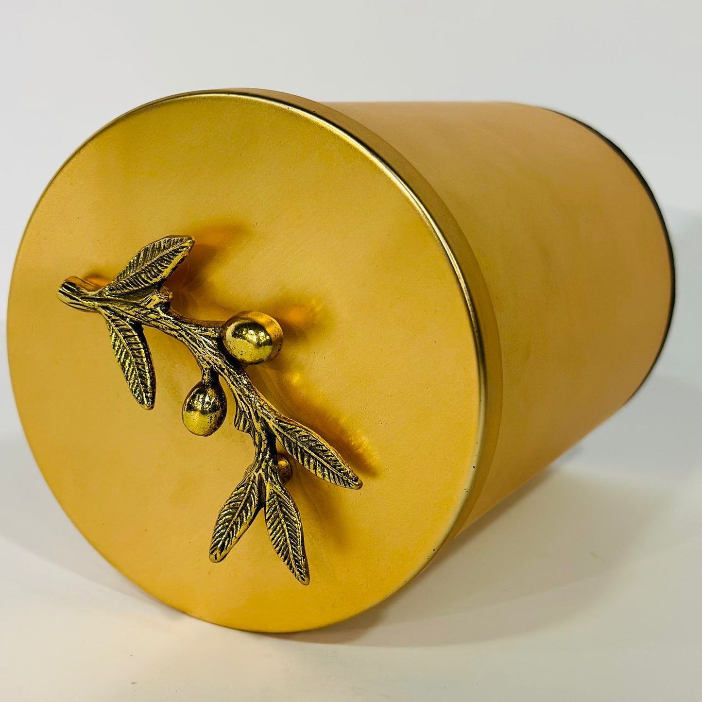 Round Gold Jar-Orchid