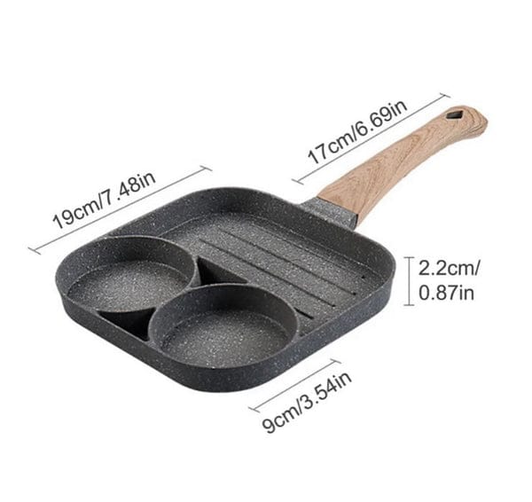 3 Slot Frying Pan-OffWhite