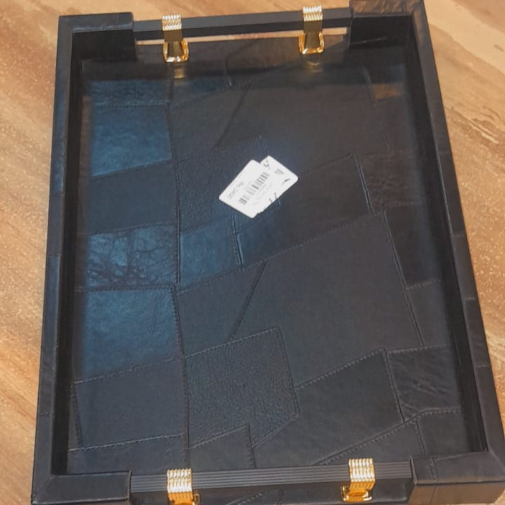 Leather Serving Tray Medium-Y17
