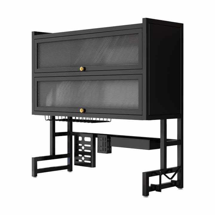 Double Cabin Over the Sink Rack-Black