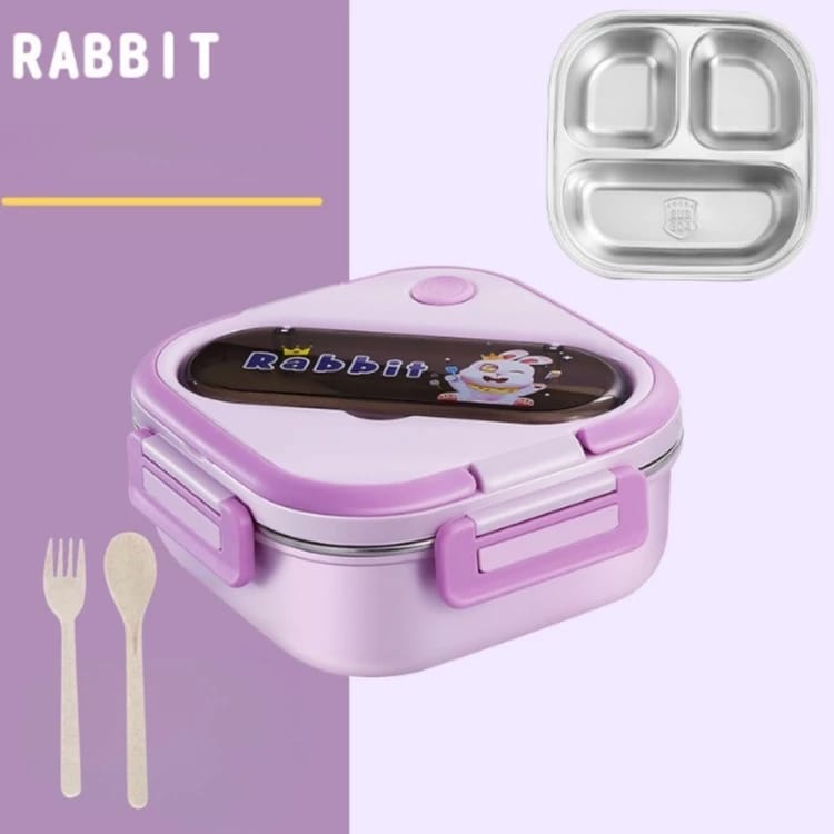 3-Compartment Stainless Steel Lunch Box(1000ml)