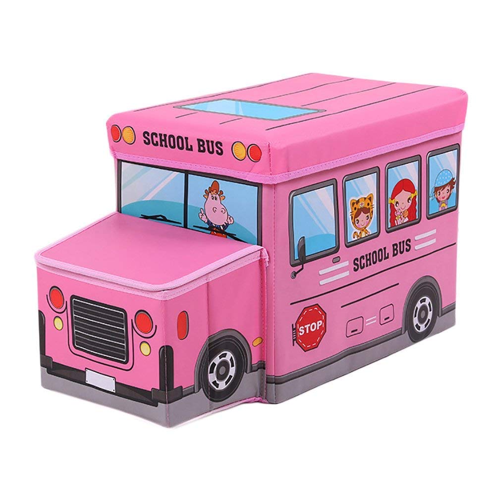 School Bus Design Storage Box-Pink