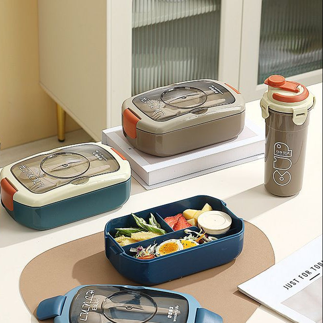 2 Pcs Lunch Box & Bottle Set-Blue