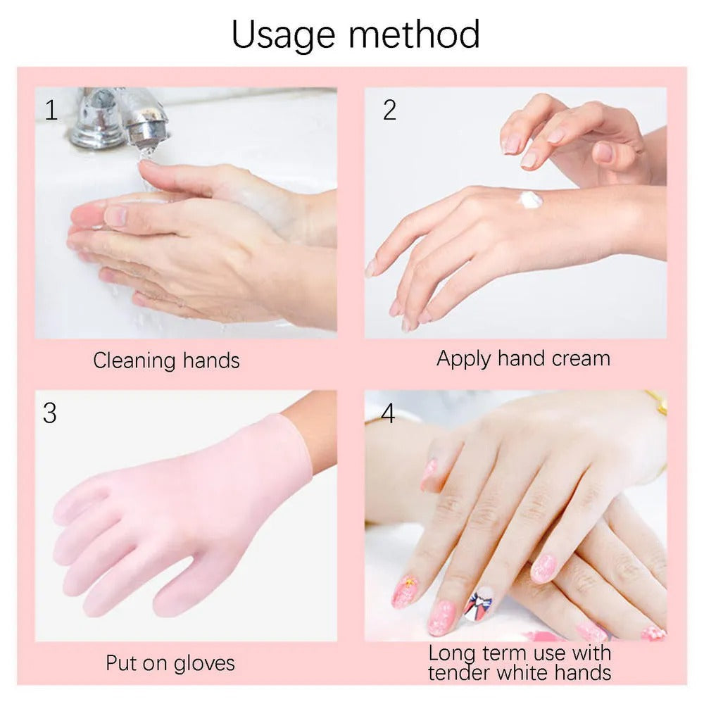 Pair of Silicone Moisturizing Gloves