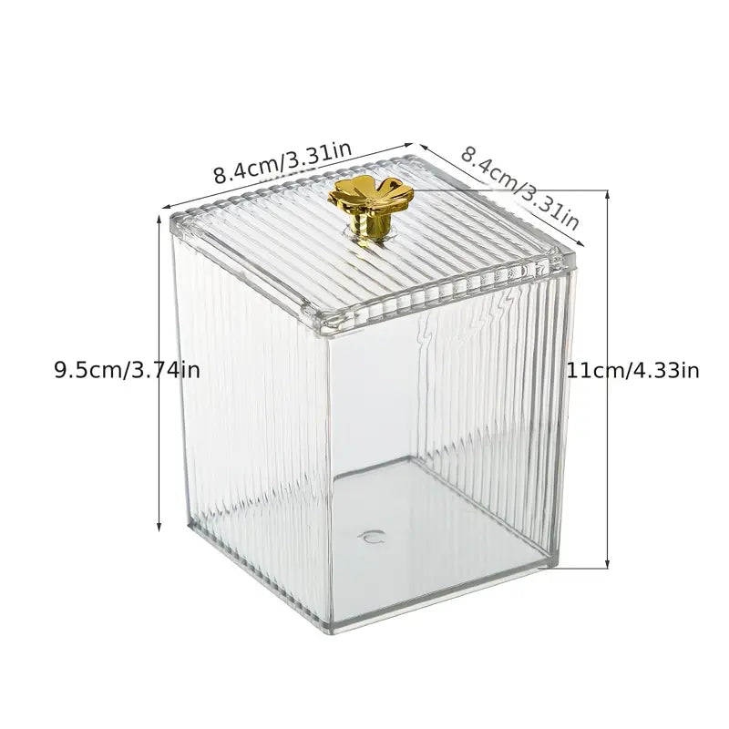 Acrylic Makeup Cotton Pad & Swabs Storage Holder