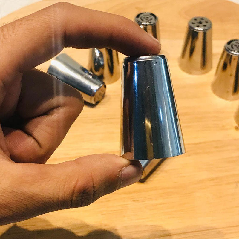 Stainless Steel 9 Pcs Cake Decorations Nozzles