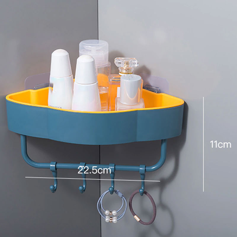 Punch Free Wall Corner Bathroom Shelves