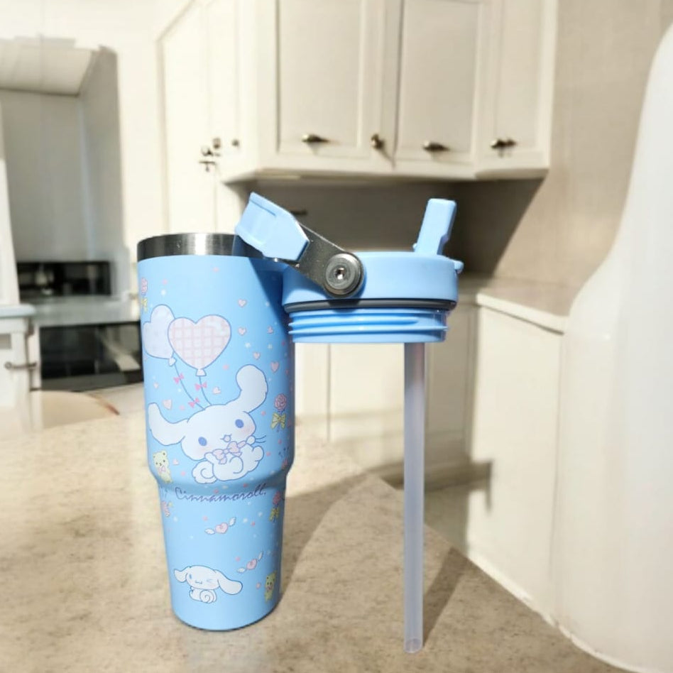 Stainless steel thermos cup -Sky Blue  D2