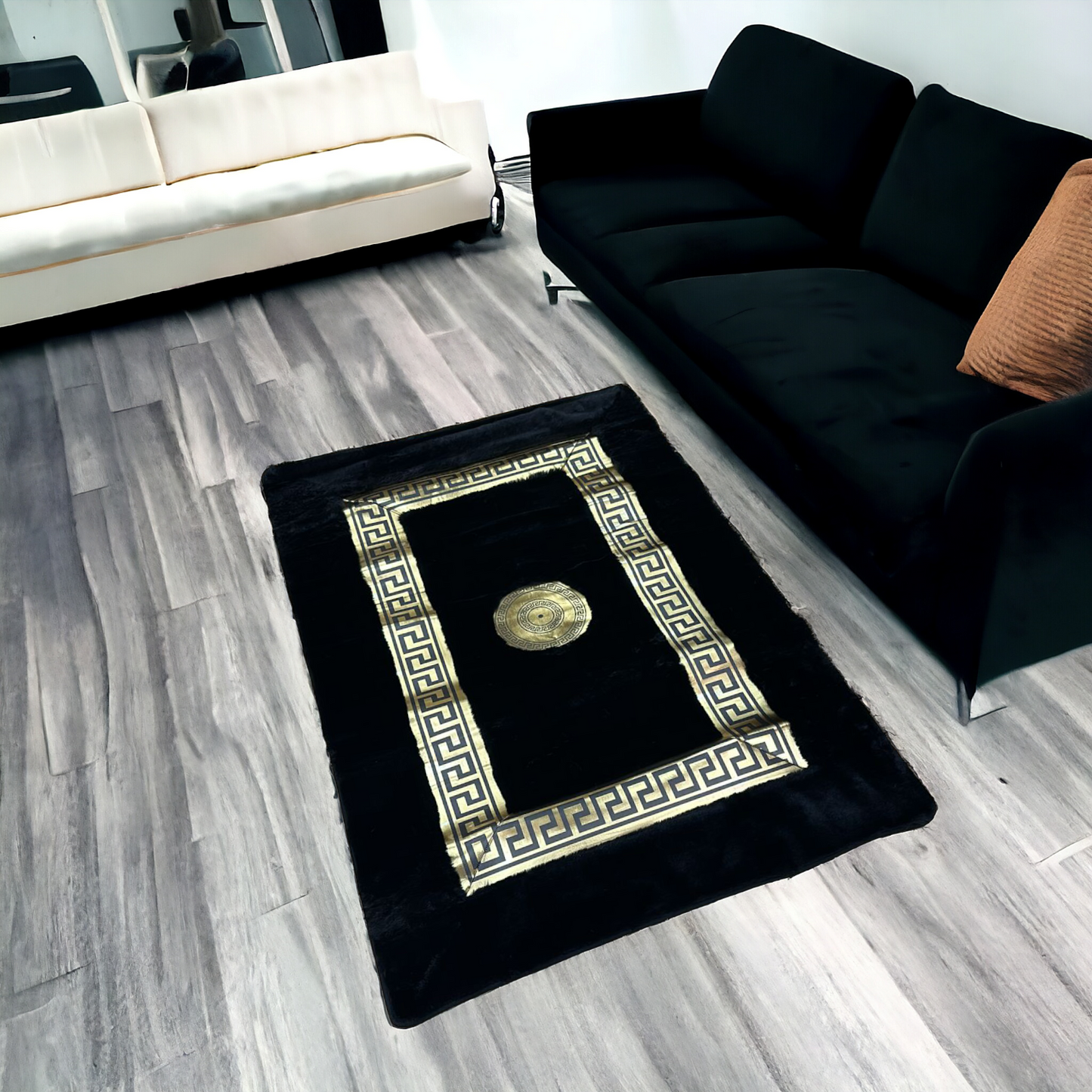 Versace Floor Mat-Black (100*150)
