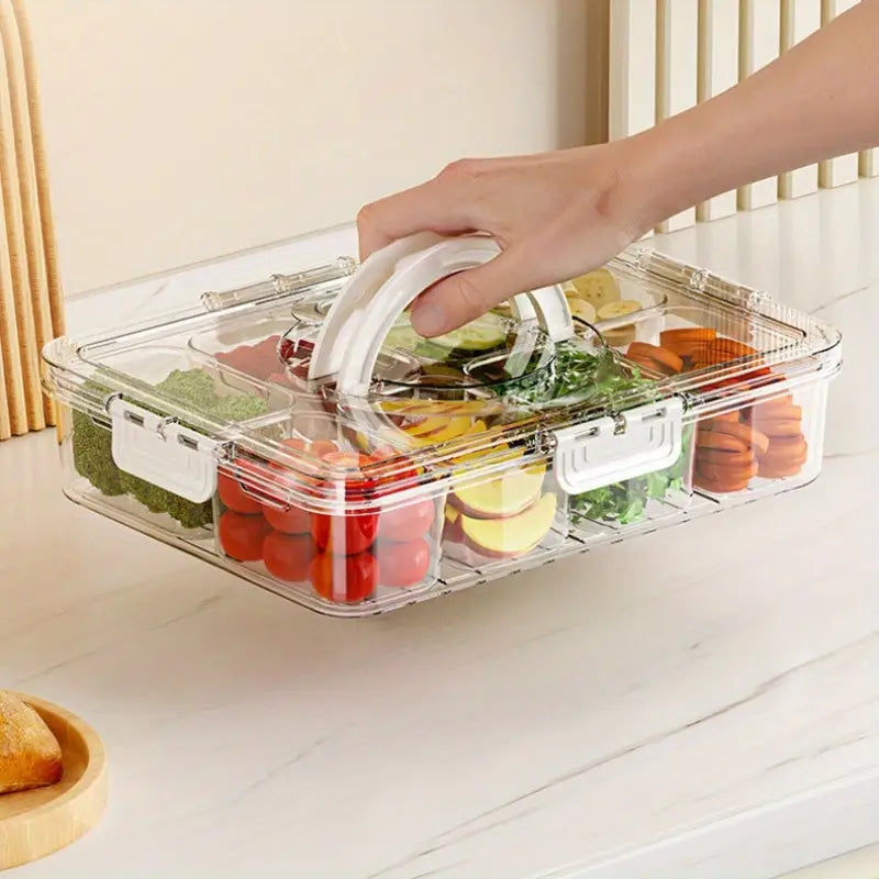 Transparent 8 Grid Snack Box