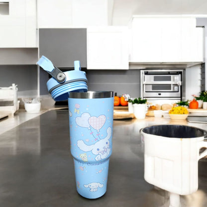 Stainless steel thermos cup -Sky Blue  D2