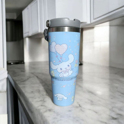 Stainless steel thermos cup -Sky Blue  D1