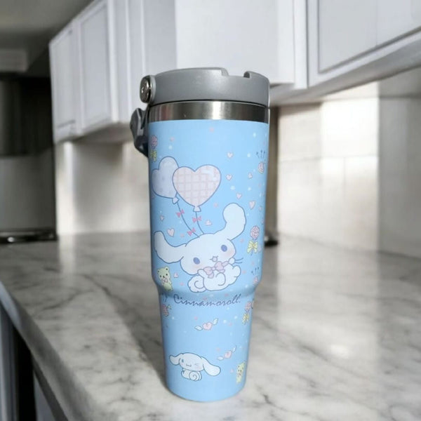 Stainless steel thermos cup -Sky Blue  D1