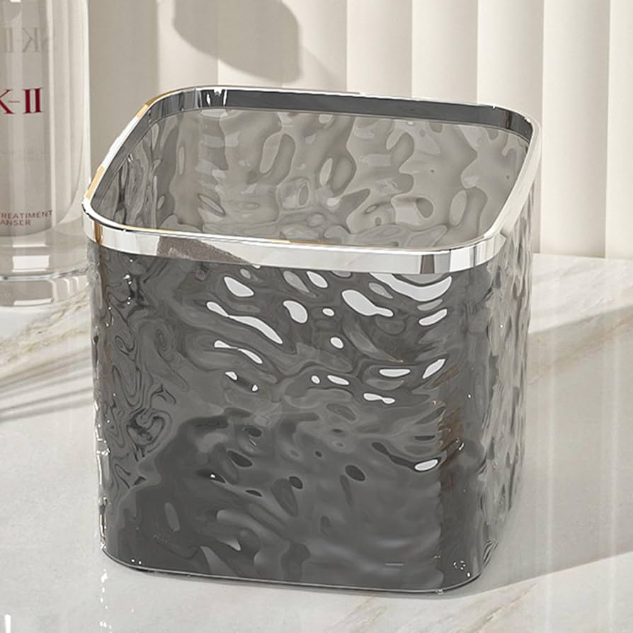 Acrylic Clear Storage Bin-Grey