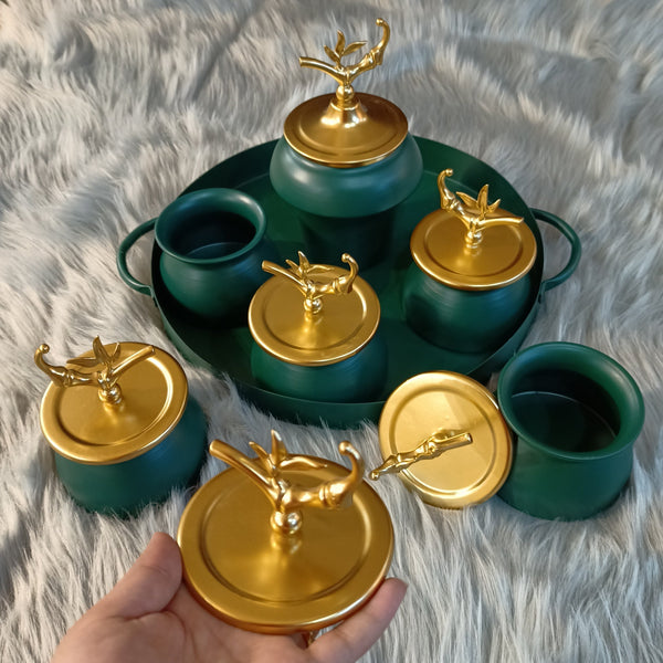 Metal Green Candy Set