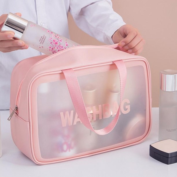 Wash Bag Makeup Travel Pouch Pink (L)