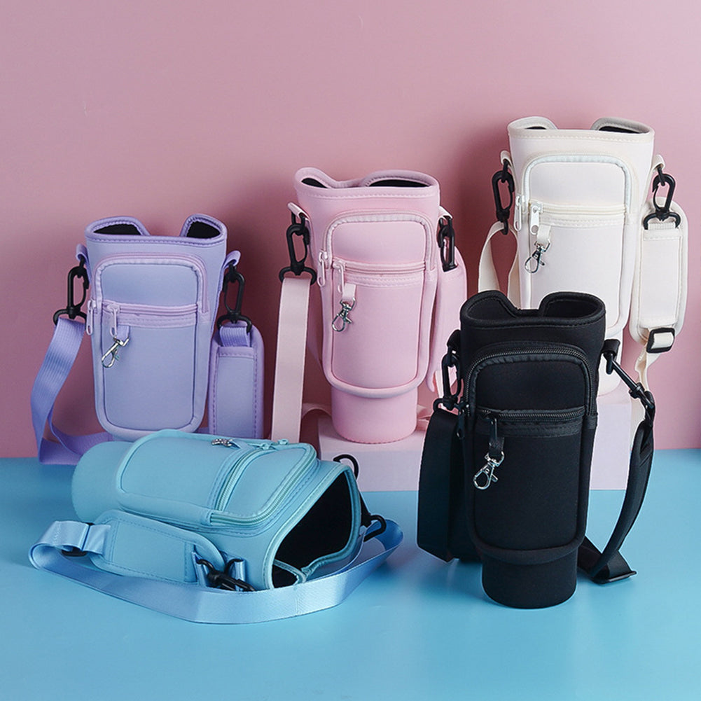 Water Bottle Carrier Bag with Phone Pocket