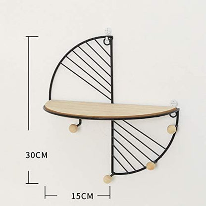 Metal Wall Mounted Storage Shelf (Black)