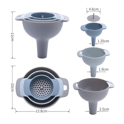 4 Pc Kitchen Funnel Set
