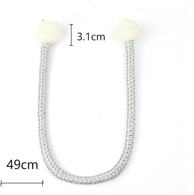 2 Pcs Curtain Holders Punch-Free Thick Rope