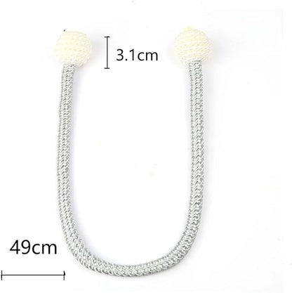 2 Pcs Curtain Holders Punch-Free Thick Rope