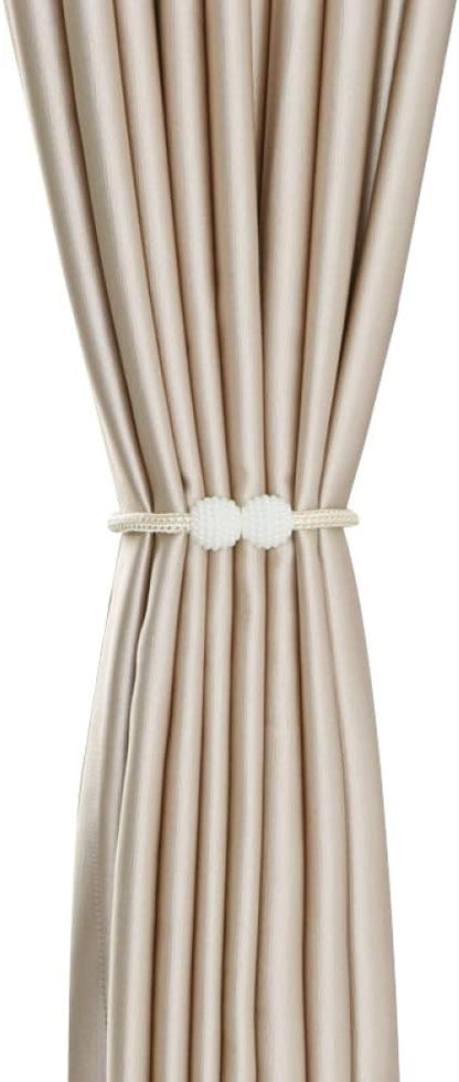 2 Pcs Curtain Holders Punch-Free Thick Rope