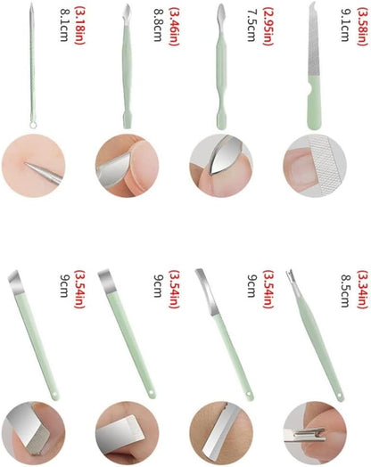16 Pieces Set Nail Care Tools -Yellow