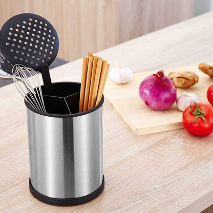 Stainless Steel Rotating Utensil Holder