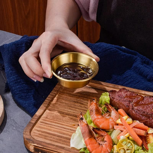 Golden Seasoning Plate Round Medium