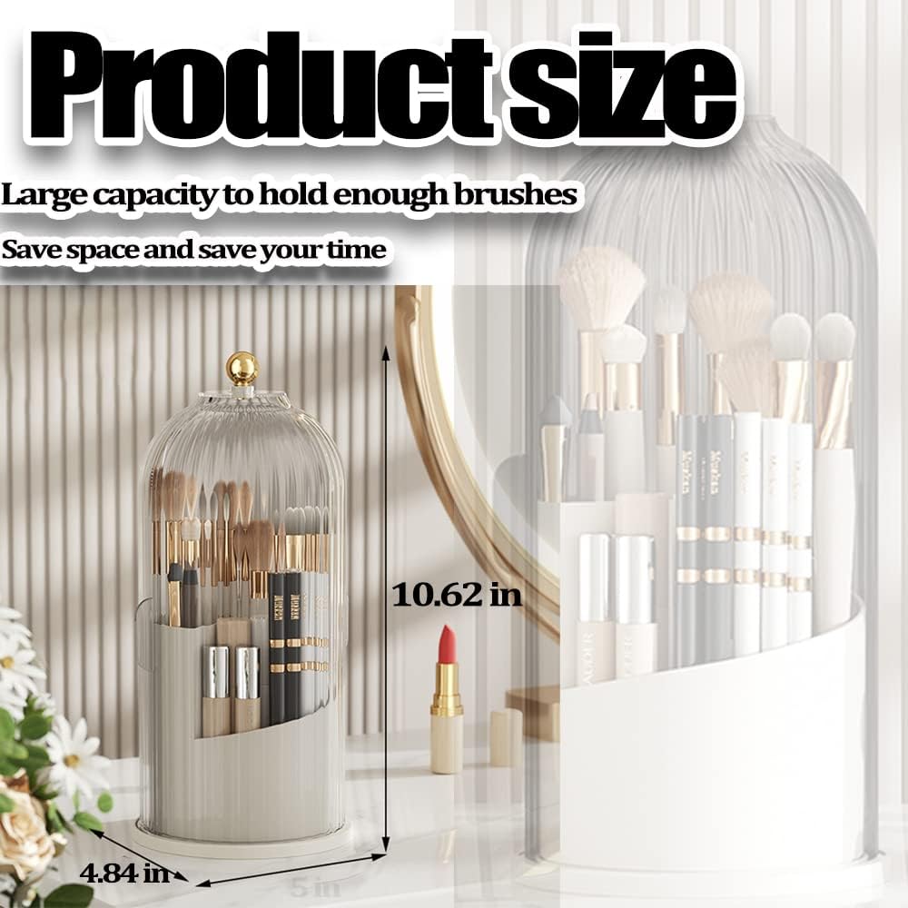 Rotating Cosmetics Brush Organizer