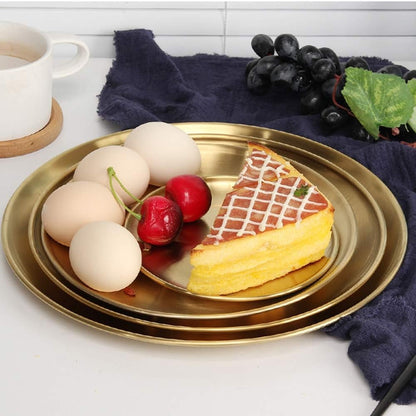 Round Gold Dinner Plate (23cm)