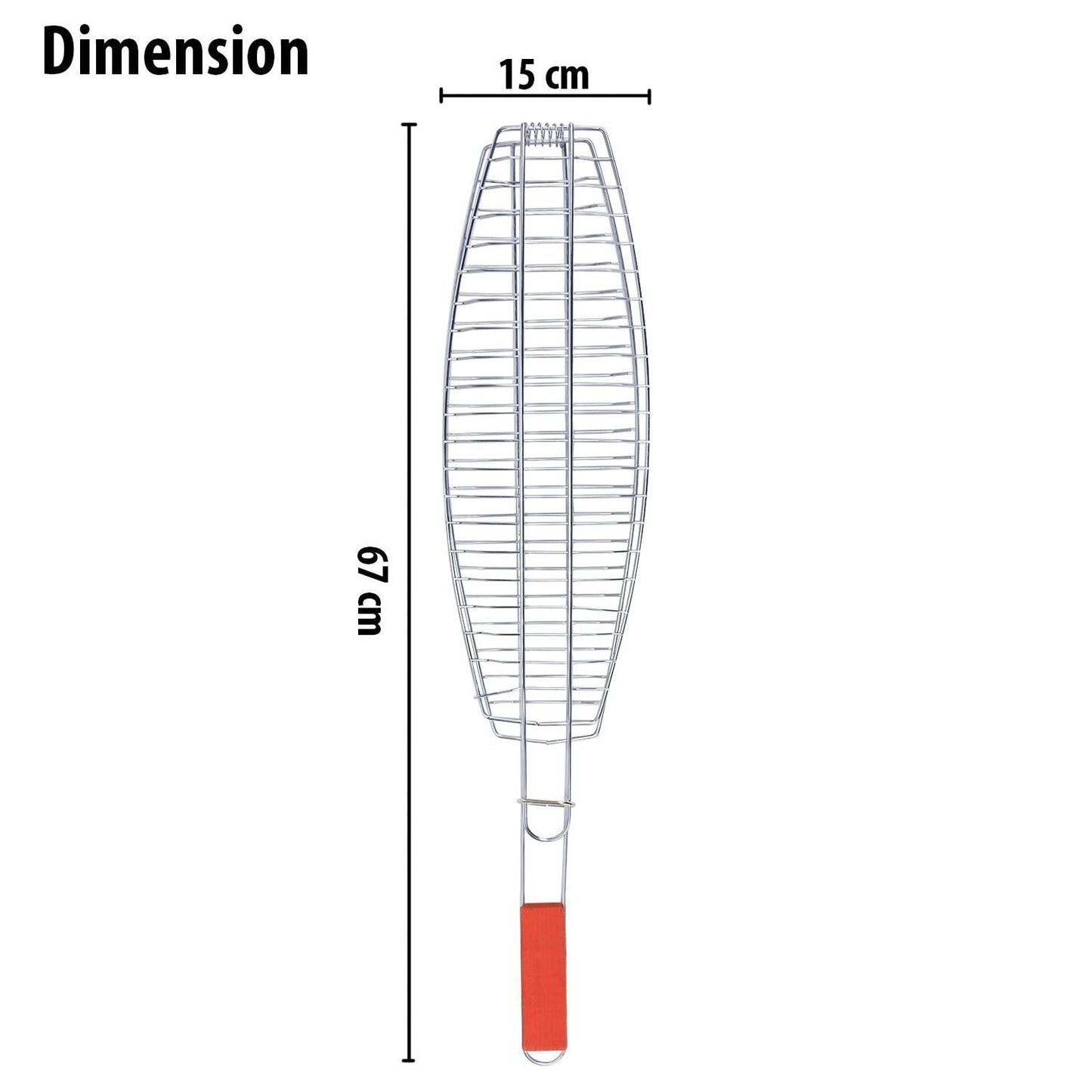 HomeFast BBQ Barbeque Fish Grill (67 cm x 15 cm)