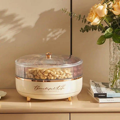 Rotating Snack & Nut Storage Box-OffWhite