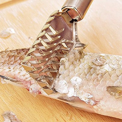 Wooden Handle Fish peeler-KT