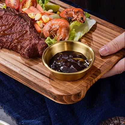 Golden Seasoning Plate Round Medium