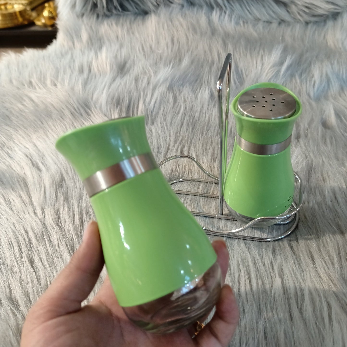 Salt and Pepper Pot with Stand
