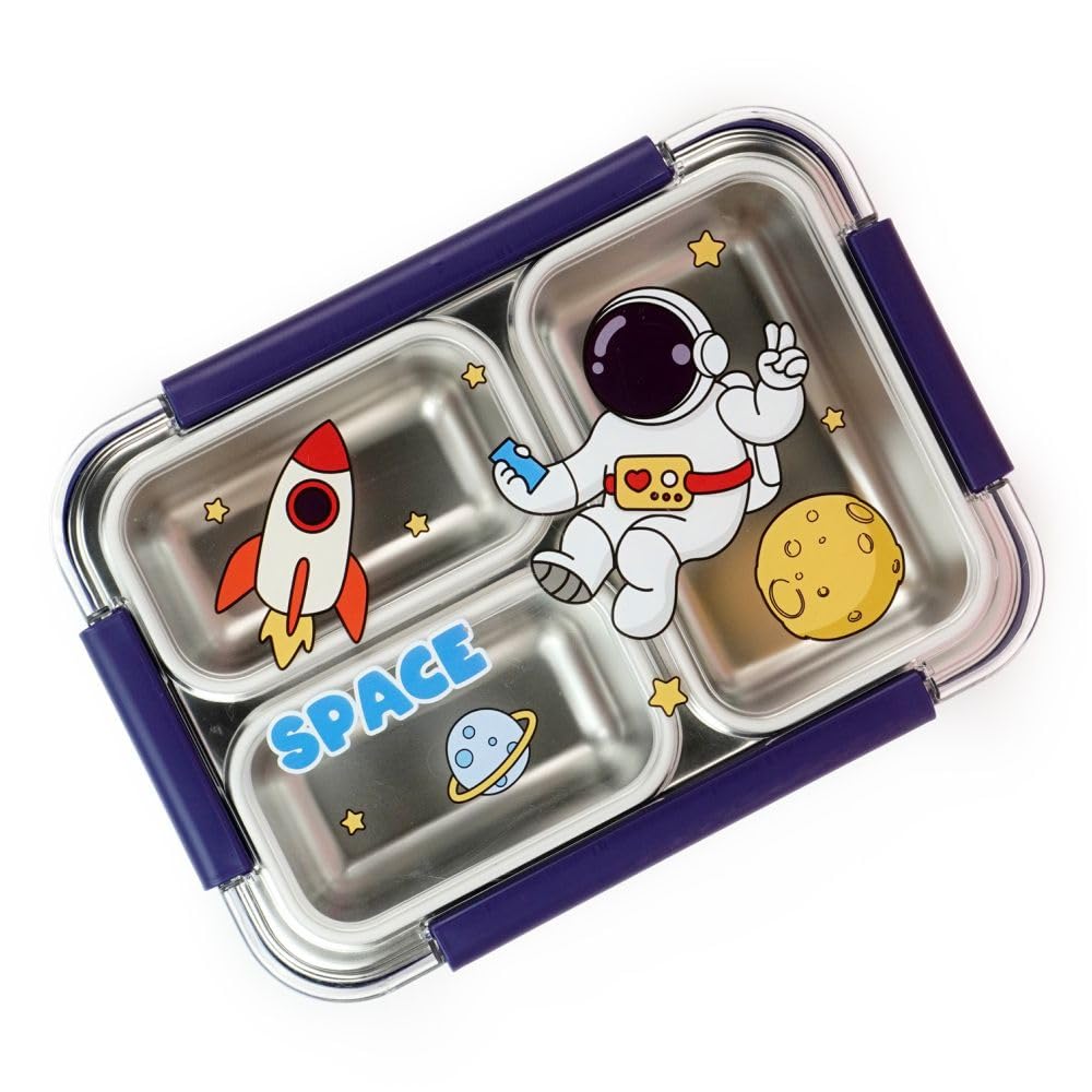 Stainless Steel Kids Lunch Box-Blue