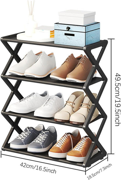 4 Layer Shoe Storage Shelf-Black