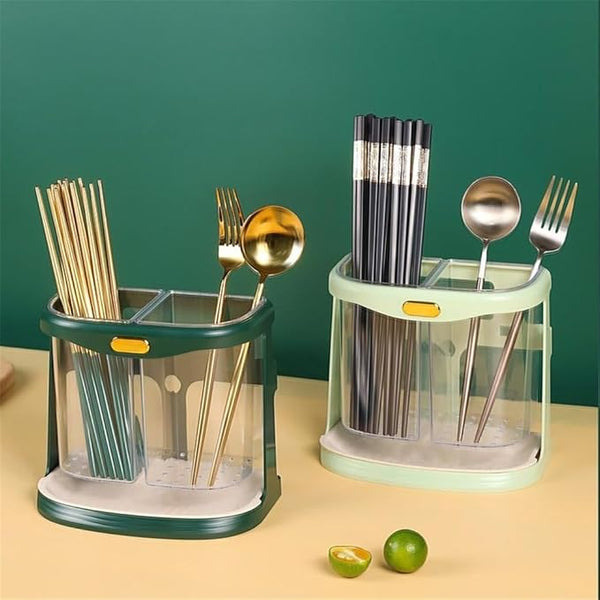 2 Grid Acrylic Cutlery Holder