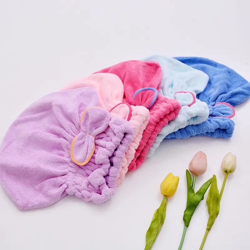 Quick Hair Drying Bath Towel Cap